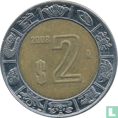 Mexico 2 pesos 2008 - Image 1