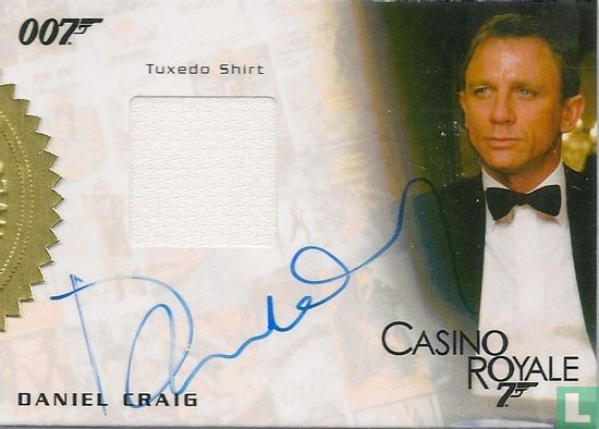 Autograph/costum card singned by Daniel Craig from Casino Royale