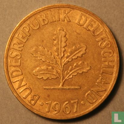 Allemagne 10 pfennig 1967 (J) - Image 1