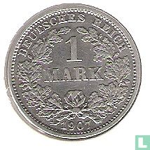 Empire allemand 1 mark 1907 (D) - Image 1