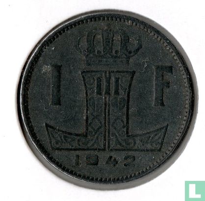 Belgium 1 franc 1942 (FRA-NLD) - Image 1