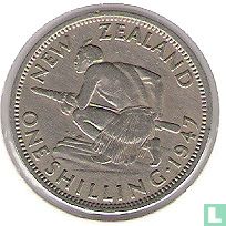 New Zealand 1 shilling 1947 - Image 1