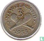 Nieuw-Zeeland 3 pence 1955 - Afbeelding 1