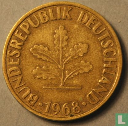 Duitsland 10 pfennig 1968 (G) - Afbeelding 1