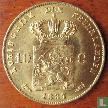 Pays-bas 10 gulden 1887 - Image 1