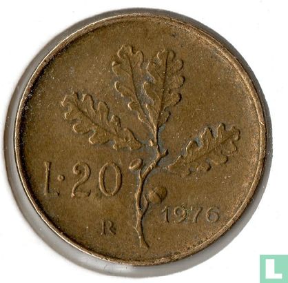 Italie 20 lire 1976 - Image 1