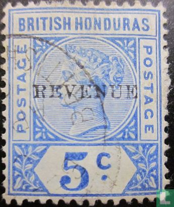 Queen Victoria, with overprint "REVENUE"