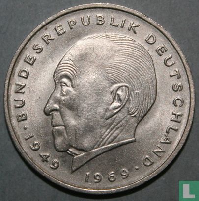 Germany 2 mark 1973 (F - Konrad Adenauer) - Image 2