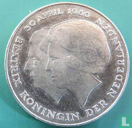 Nederland 2½ gulden 1980 (misslag) "Investiture of New Queen" - Afbeelding 2