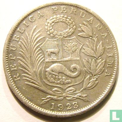 Peru ½ sol 1923 (type 2) - Image 1