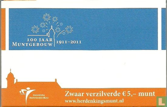 Nederland 5 euro 2011 (coincard) "100 years of the Mint Building" - Afbeelding 3