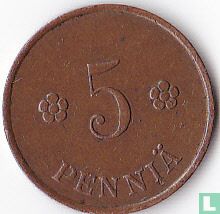 Finland 5 penniä 1936 - Afbeelding 2