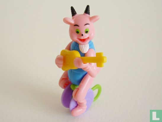 Goat on unicycle with guitar - Image 1