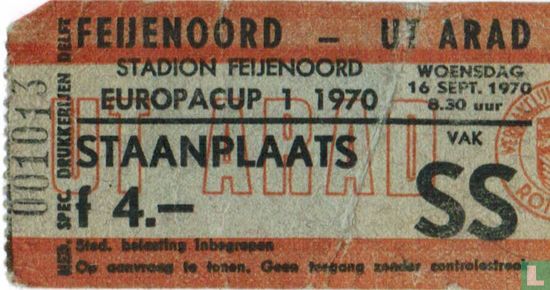 19700916 Feijenoord - UT Arad