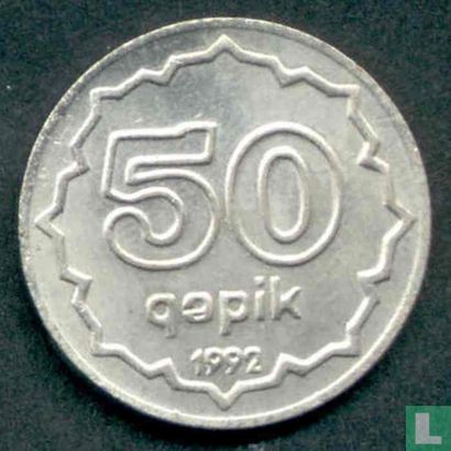 Azerbaïdjan 50 qapik 1992 (cuivre-nickel) - Image 1
