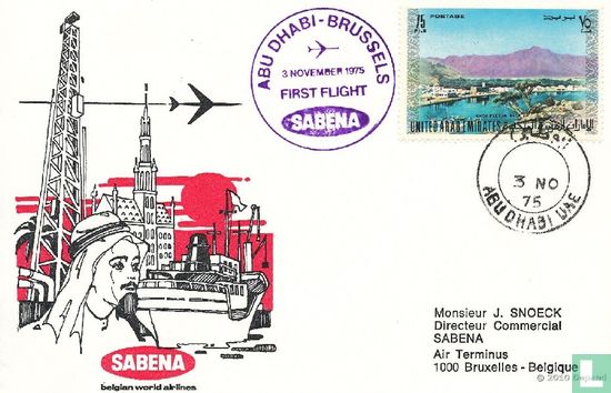 1er Bruxelles Air Connection Sabena - Abu Dhabi