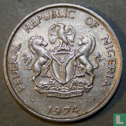 Nigeria 5 kobo 1974 - Image 1