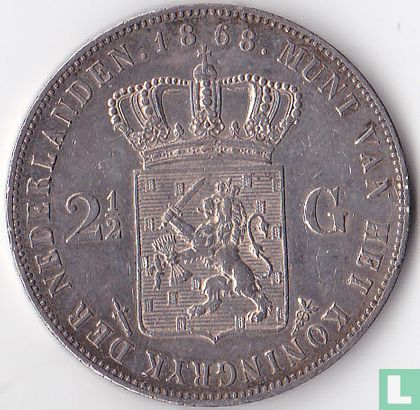 Nederland 2½ gulden 1868 - Afbeelding 1