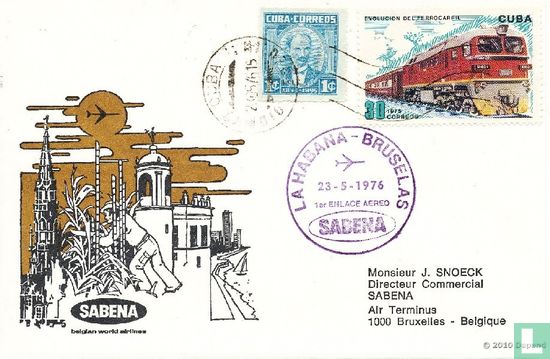 1. Flug Sabena Brüssel-Havanna