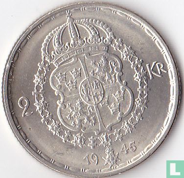 Sweden 2 kronor 1945 (TS/G) - Image 1