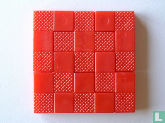 Schachbrettpuzzle - rood - Afbeelding 1