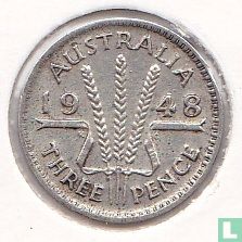 Australie 3 pence 1948 - Image 1