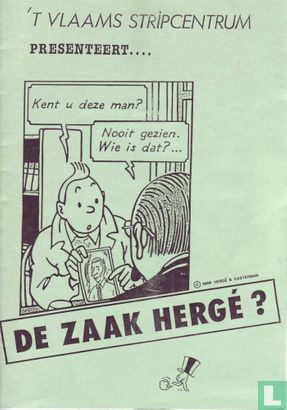 't Vlaamse Stripcentrum presenteert.... De zaak Hergé? - Afbeelding 1