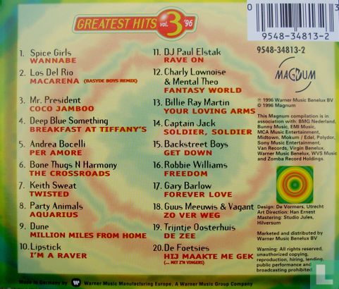 Greatest Hits '96 Volume 3 - Image 2