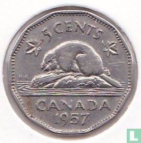 Canada 5 cents 1957 - Image 1