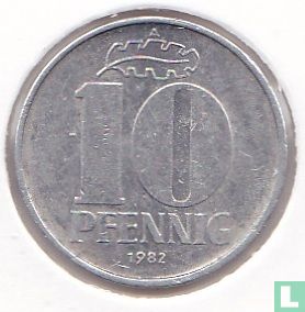 GDR 10 pfennig 1982 - Image 1
