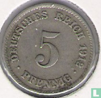 German Empire 5 pfennig 1912 (J) - Image 1