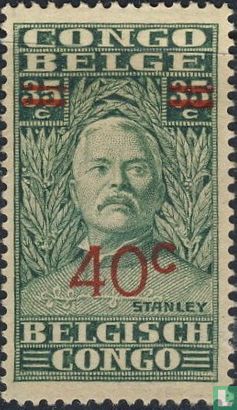Briefmarken von früheren Ausgaben \"Stanley Typ 4 / 5\" mit Aufdruck.