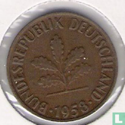 Duitsland 2 pfennig 1958 (F) - Afbeelding 1