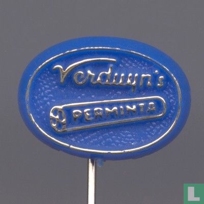 Verduyn's Perminta (klein ovaal) [zilver op blauw]