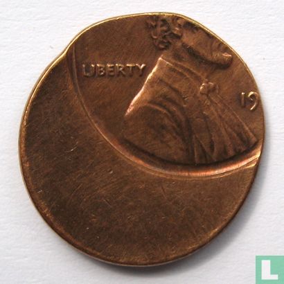 United States 1 cent 19?? (misstrike) - Image 1