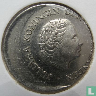 Netherlands 25 cent 1971 (misstrike) - Image 2