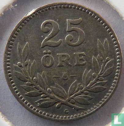 Schweden 25 Öre 1934 (double die obverse) - Bild 2