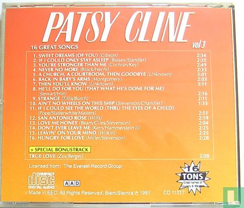 Patsy Cline 16 Great Songs vol.3 - Bild 2