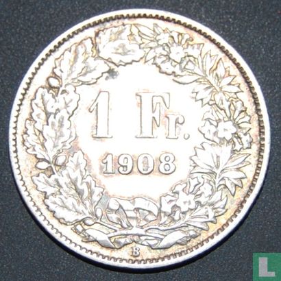 Zwitserland 1 franc 1908 - Afbeelding 1