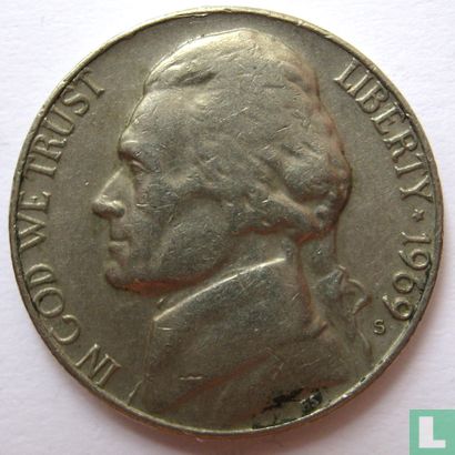 Verenigde Staten 5 cents 1969 (S) - Afbeelding 1