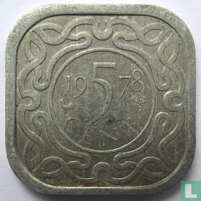 Suriname 5 cents 1978 - Image 1
