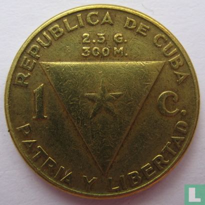 Cuba 1 centavo 1953 "100th anniversary Birth of Jose Marti" - Image 2