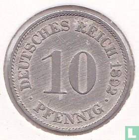 Empire allemand 10 pfennig 1892 (A) - Image 1