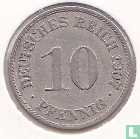 Duitse Rijk 10 pfennig 1907 (A) - Afbeelding 1