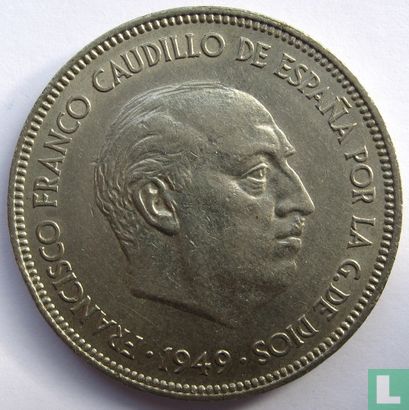 Spanje 5 pesetas 1949 - Afbeelding 2
