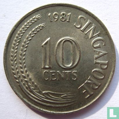 Singapour 10 cents 1981 - Image 1