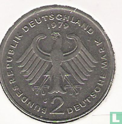 Allemagne 2 mark 1979 (G - Theodor Heuss) - Image 1
