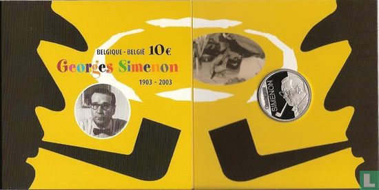Belgium 10 euro 2003 (PROOF) "100th anniversary of the birth of Georges Simenon" - Image 3