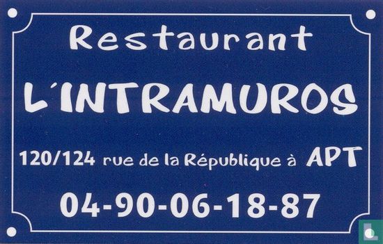 Restaurant L'Intramuros