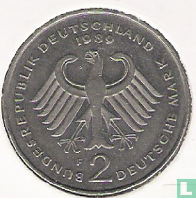 Duitsland 2 mark 1989 (F - Ludwig Erhard) - Afbeelding 1